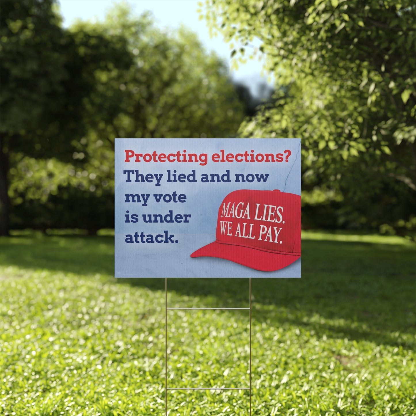 MAGA LIES. Elections Yard Sign