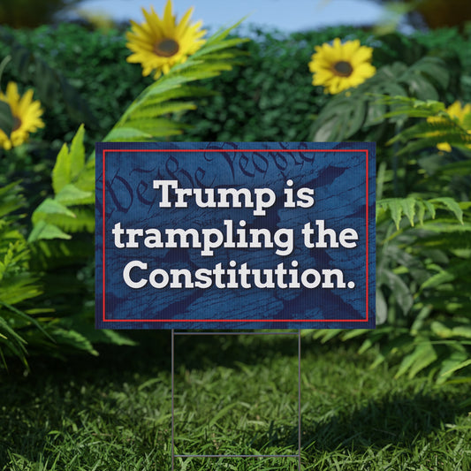 Trampling the Constitution Yard Sign
