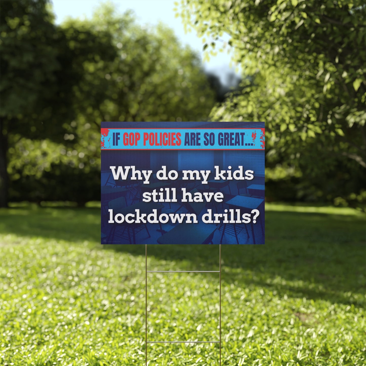 Lockdown Drills Yard Sign