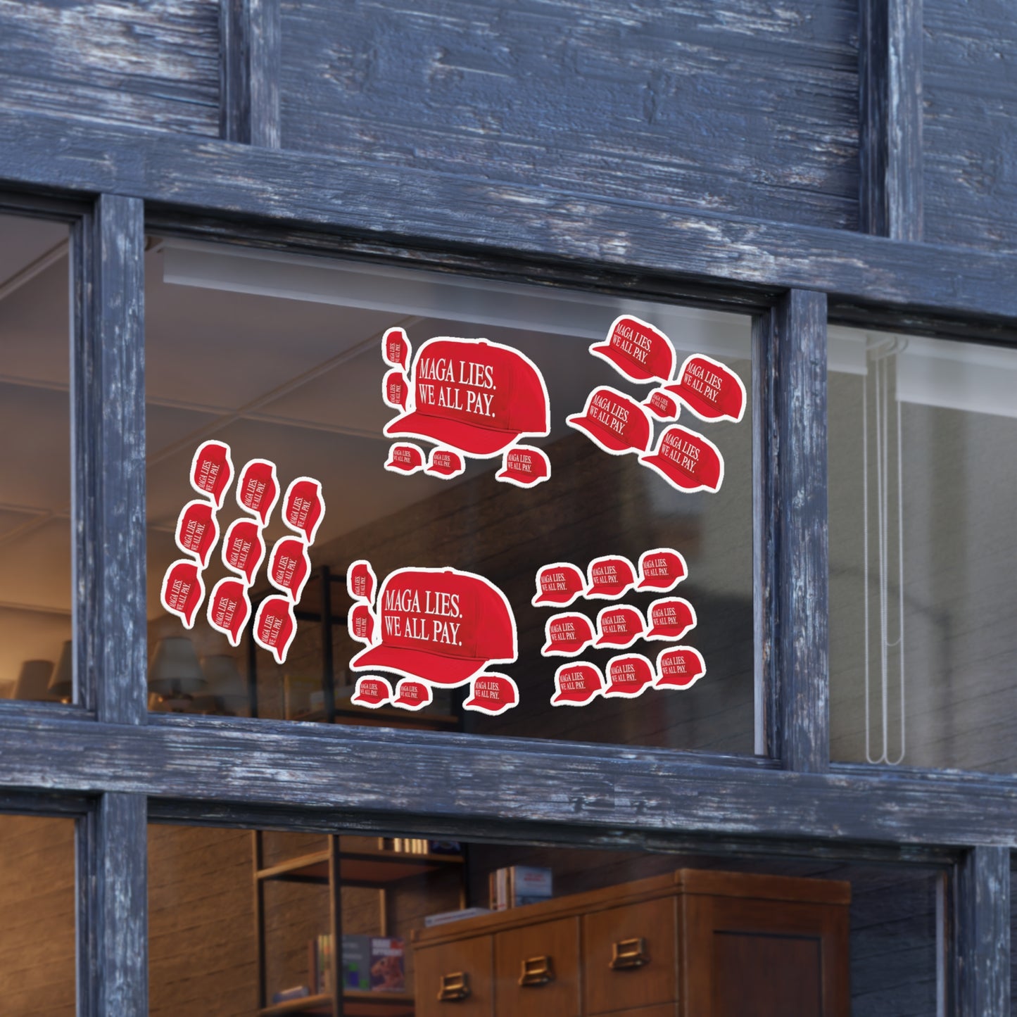 MAGA LIES. WE ALL PAY. Sticker Sheet Bundle – 10 Sheets of Unapologetic Truth = 260 Bold Statements