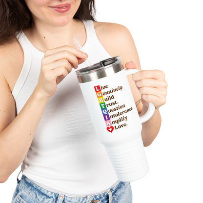 LGBTQIA+ 40oz Insulated Mug “Build Trust” Edition