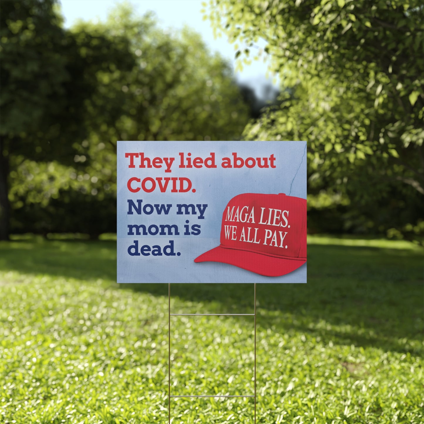 MAGA LIES. COVID Yard Sign