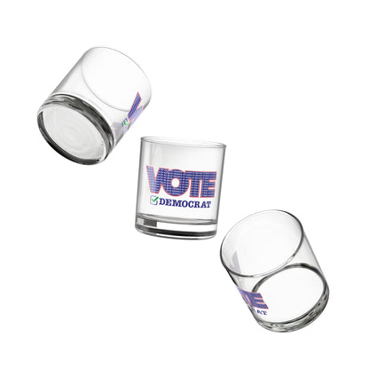 Vote Democrat 10oz Rocks Glass