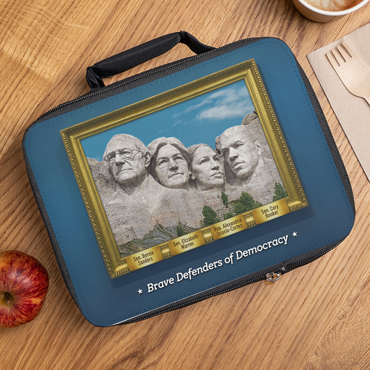 Brave Defenders of Democracy Lunch Bag – Progressive Activist Eco Lunch Carrier