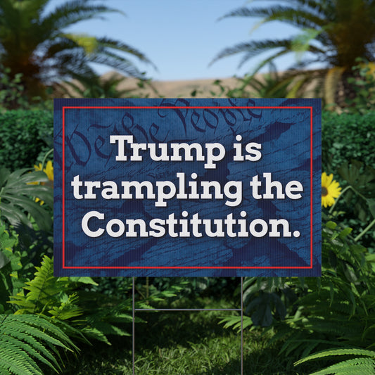 Trampling the Constitution Yard Sign