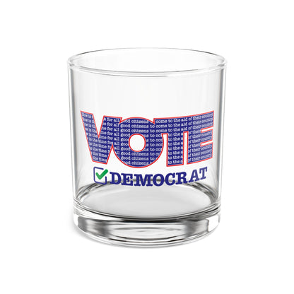 Vote Democrat 10oz Rocks Glass
