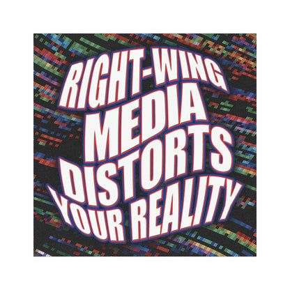 Right-Wing Media Distorts 5x5 in. Magnet