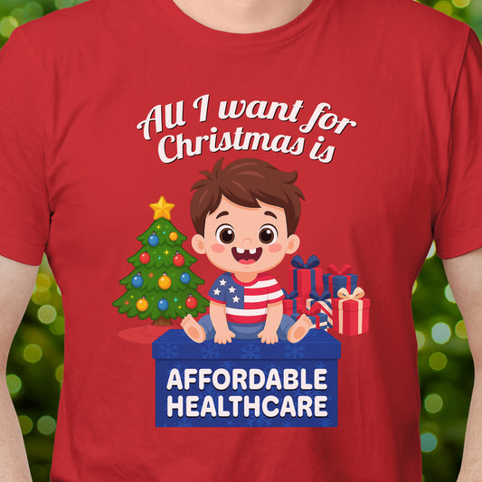 Affordable Healthcare Christmas T-Shirt