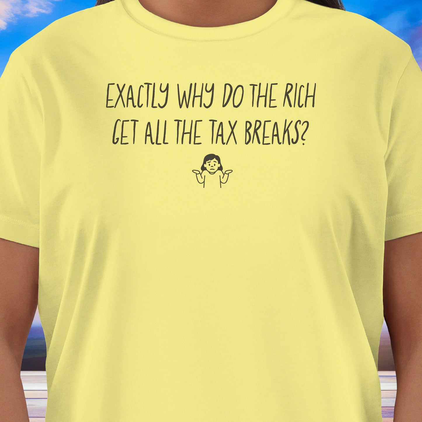 Rich Get Tax Breaks Female Emoji T-Shirt