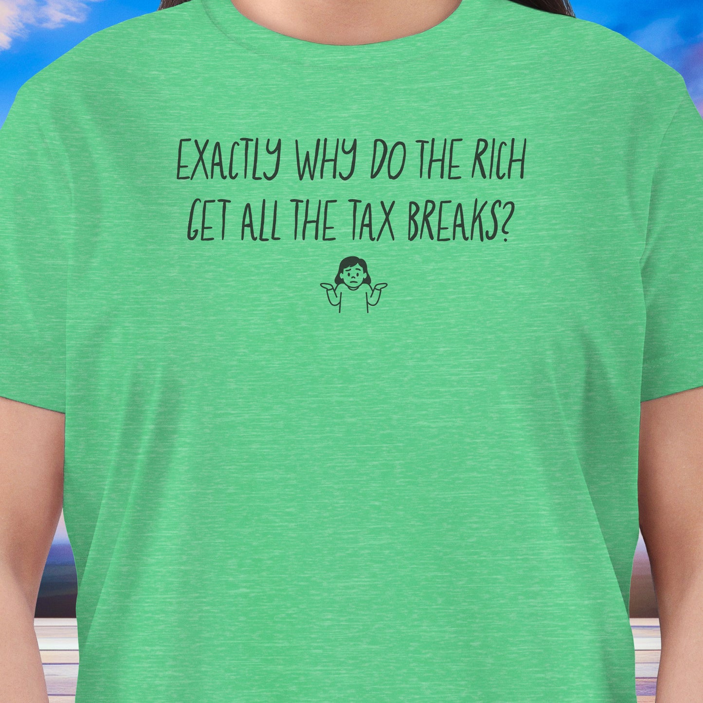 Rich Get Tax Breaks Female Emoji T-Shirt