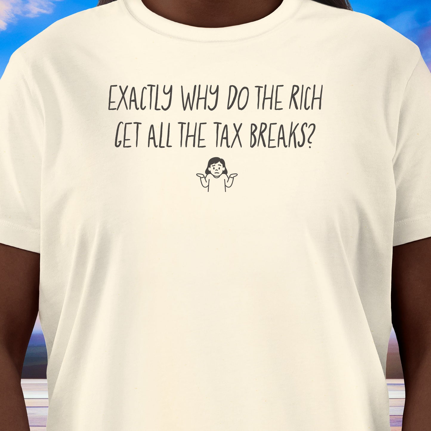 Rich Get Tax Breaks Female Emoji T-Shirt