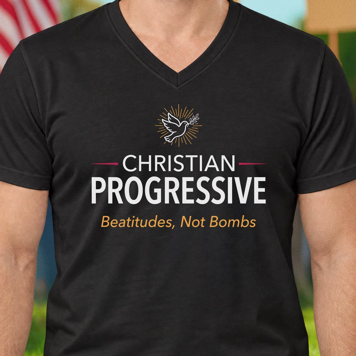 Christian Progressive V-Neck Tee