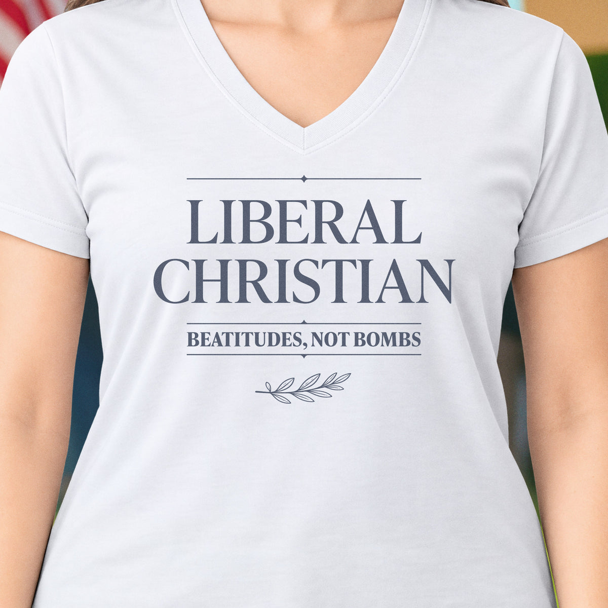 Liberal Christian V-Neck Tee